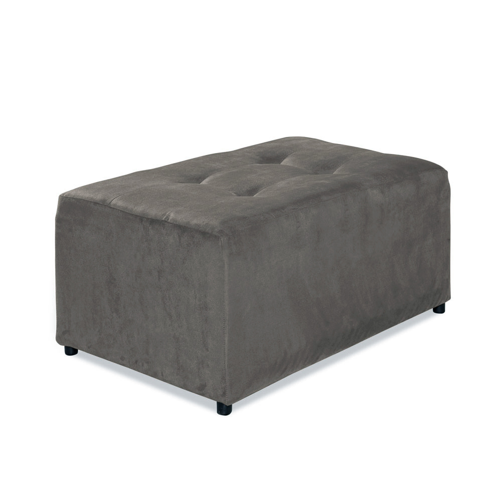 Puff Dijon Suede Cinza