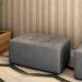 Puff Dijon Suede Cinza