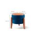 Puff Frapê Linho Azul Marinho 47 cm