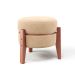 Puff Frapê Suede Bege 47 cm