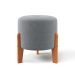 Puff Madagascar Linho Cinza 40 cm