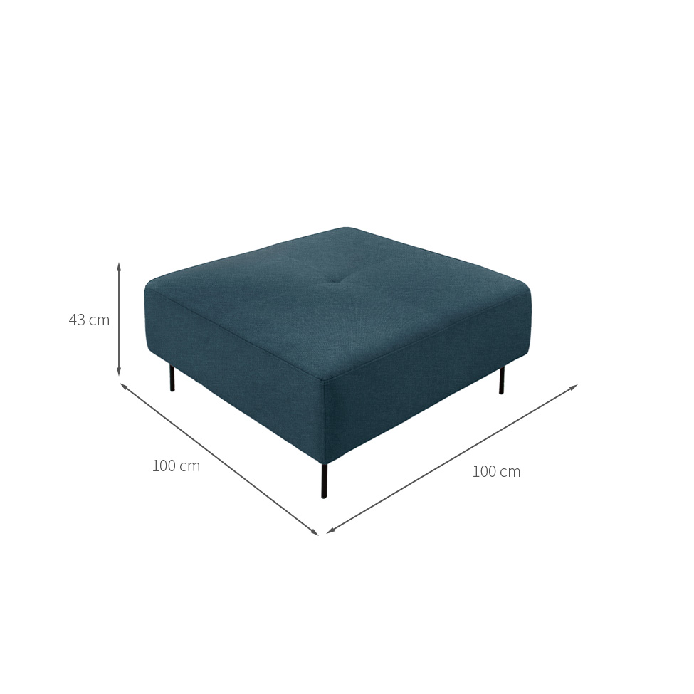 Puff Modular Da Vinci Poliéster Azul