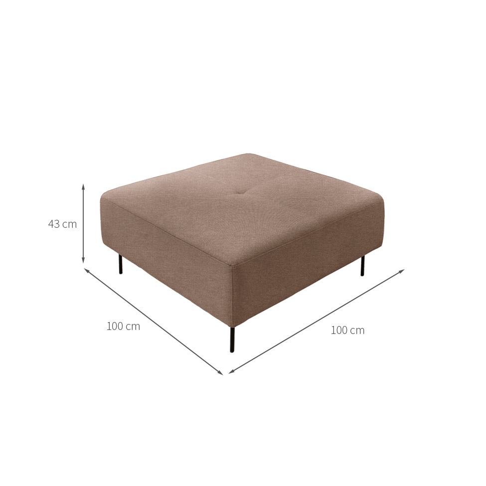 Puff Modular Da Vinci Poliéster Bege