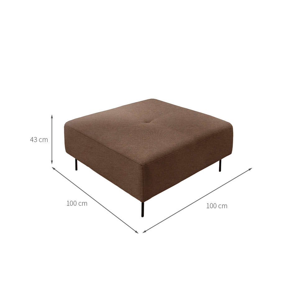 Puff Modular Da Vinci Poliéster Caqui