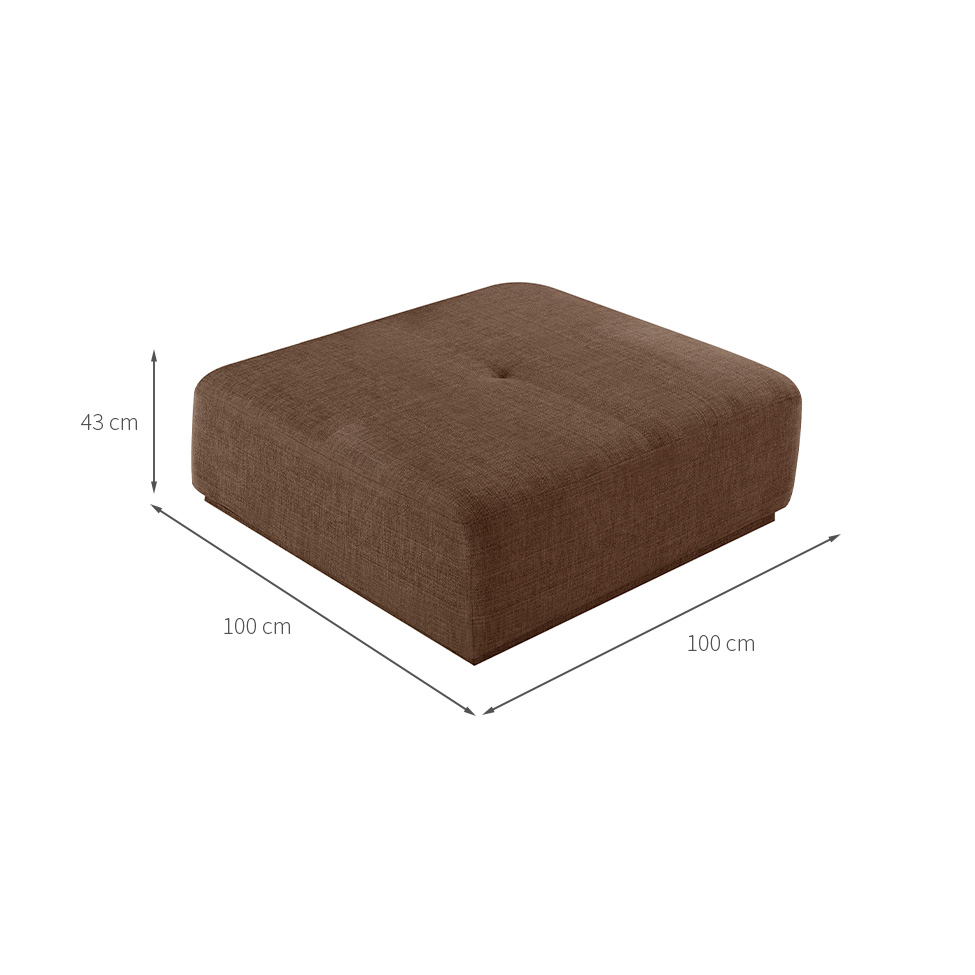 Puff Modular Dalí Poliéster Caqui