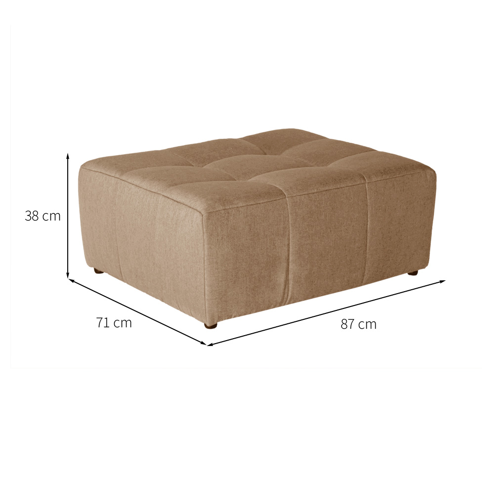 Puff Modular Soho Linho Bege
