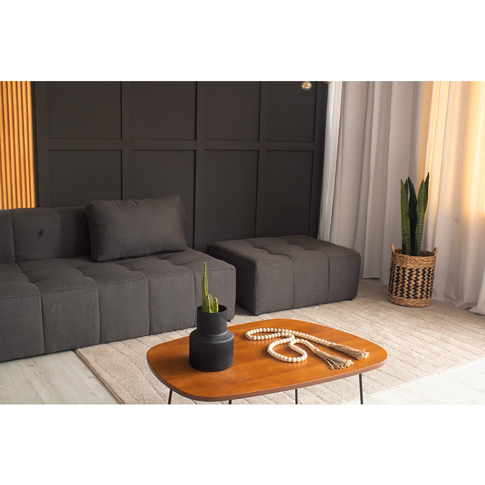 Puff Modular Soho Linho Grafite