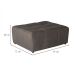 Puff Modular Soho Linho Grafite