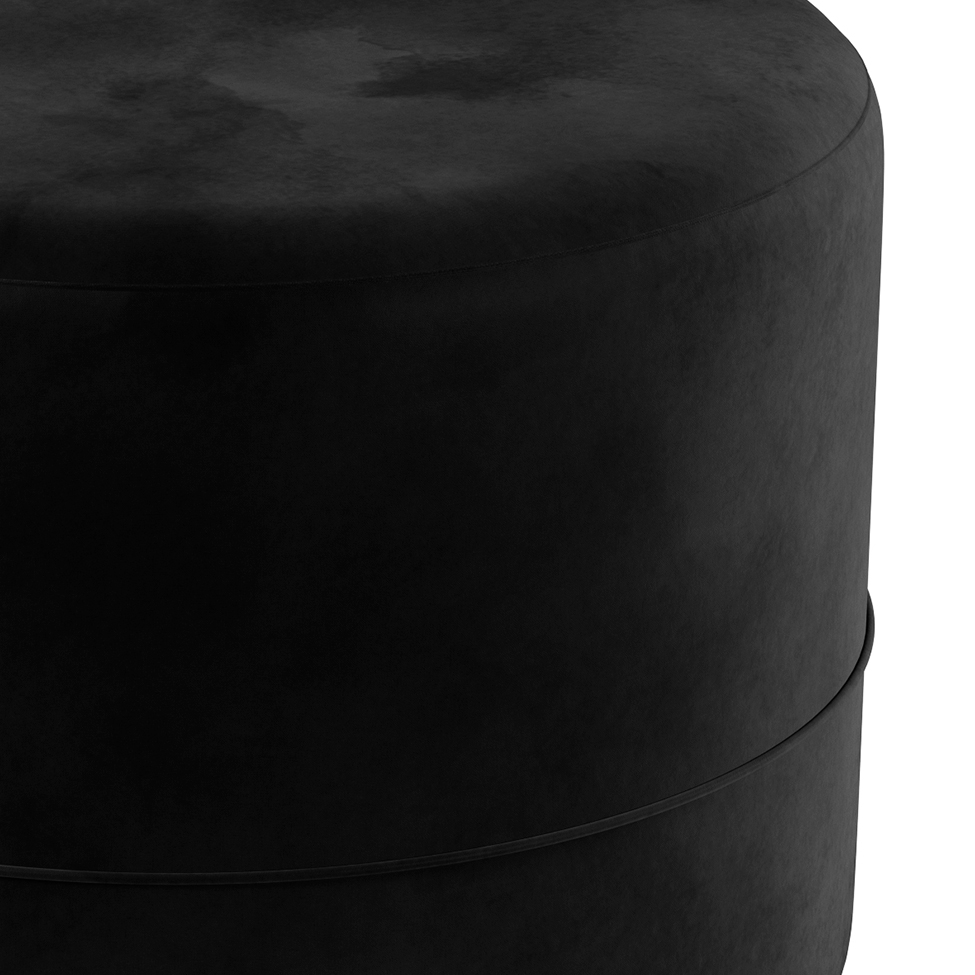 Puff Oxford Preto 62 cm