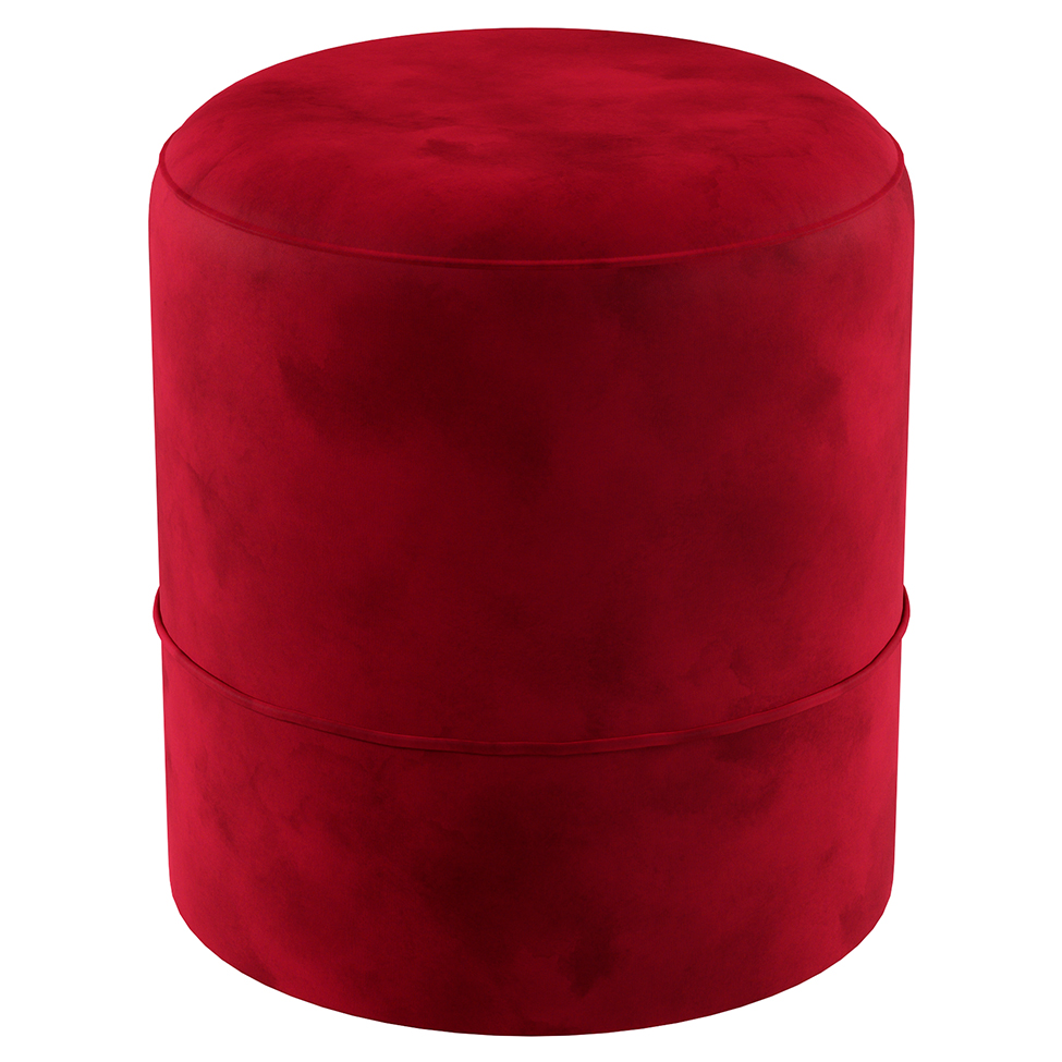 Puff Oxford Vermelho 44 cm