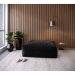Puff Quadrado Gigante Suede Preto