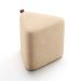 Puff Tortilha Suede Bege e Avelã 45 cm