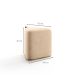 Puff Tortilha Suede Bege e Avelã 45 cm