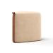 Puff Tortilha Suede Bege e Avelã 45 cm