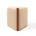 Puff Tortilha Suede Bege e Avelã 45 cm