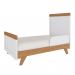 Quarto Infantil com Colchão D20 (12x148x68) Retrô 4 PT 3 GV Branco e Carvalho