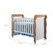 Quarto de Bebê Ariel II Berço Guarda-Roupa Cômoda Branco Colchão Baby D18 (10x70x130) Branco e Marrom Infantil
