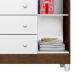 Quarto de Bebê Ariel II Berço Guarda-Roupa Cômoda Branco Colchão Baby D18 (10x70x130) Branco e Marrom Infantil