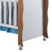 Quarto de Bebê Ariel II Berço Guarda-Roupa Cômoda Branco Colchão Baby D18 (10x70x130) Branco e Marrom Infantil