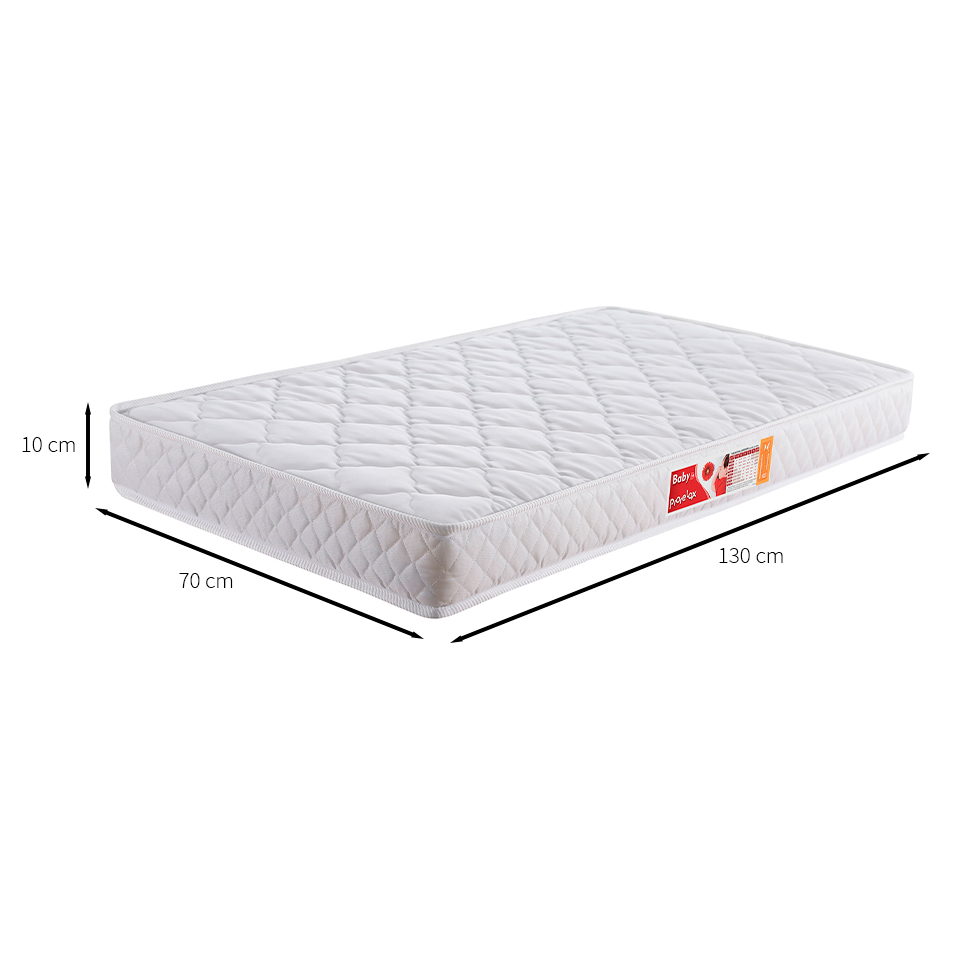 Quarto de Bebê Ariel II Berço Guarda-Roupa Cômoda Branco Colchão Baby D18 (10x70x130) Branco e Marrom Infantil