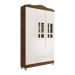 Quarto de Bebê Ariel II Berço Guarda-Roupa Cômoda Branco Colchão Baby D18 (10x70x130) Branco e Marrom Infantil