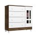 Quarto de Bebê Ariel II Berço Guarda-Roupa Cômoda Branco Colchão Baby D18 (10x70x130) Branco e Marrom Infantil