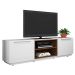 Rack Bayron Branco e Amendoa 180 cm