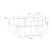 Rack Essen Preto 123 cm