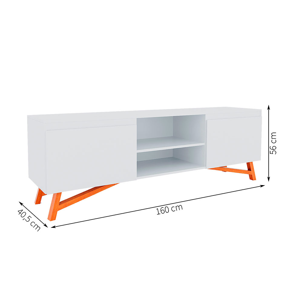 Rack Júlia Nicho 2 GV Branco 160cm