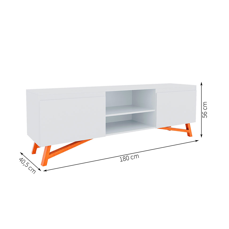 Rack Júlia Nicho 2 GV Branco 180 cm