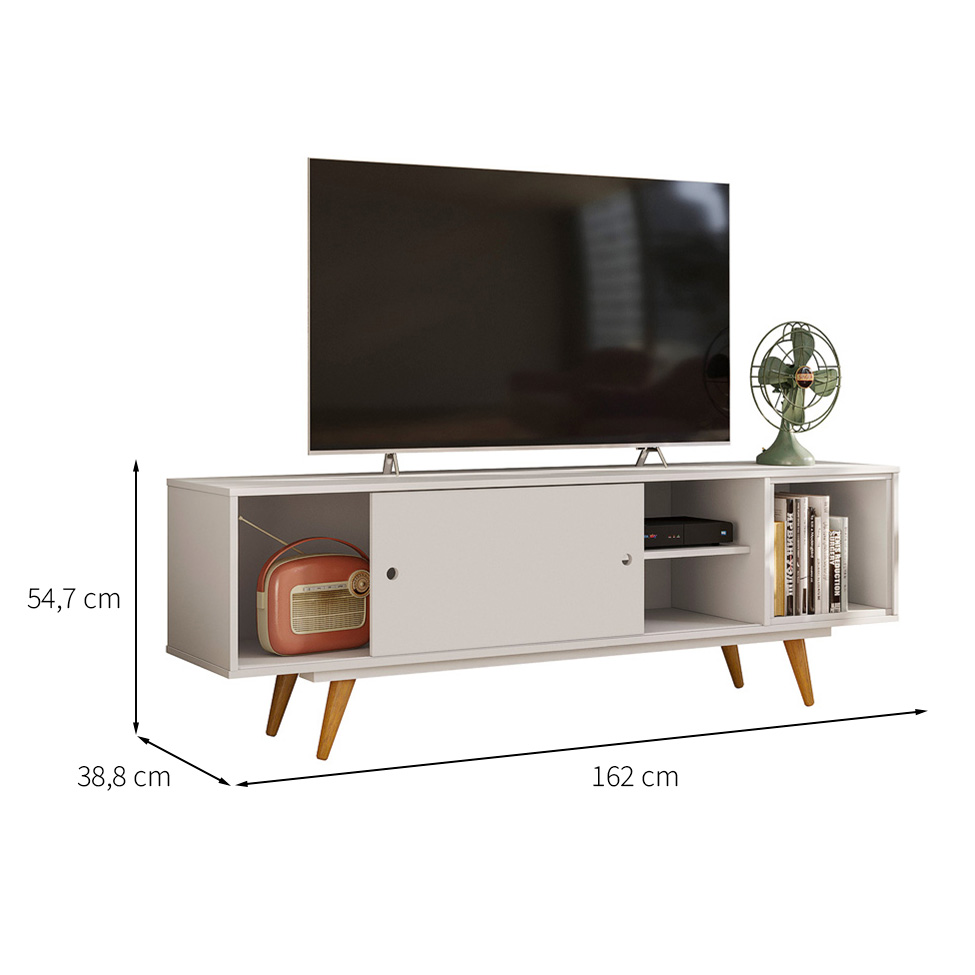Rack Retrô Goslar Branco 162 cm