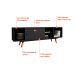 Rack Retrô Goslar Fosco Preto 162 cm