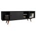 Rack Retrô Goslar Fosco Preto 162 cm