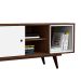 Rack Retrô Goslar Rustik Carvalho e Branco 162 cm