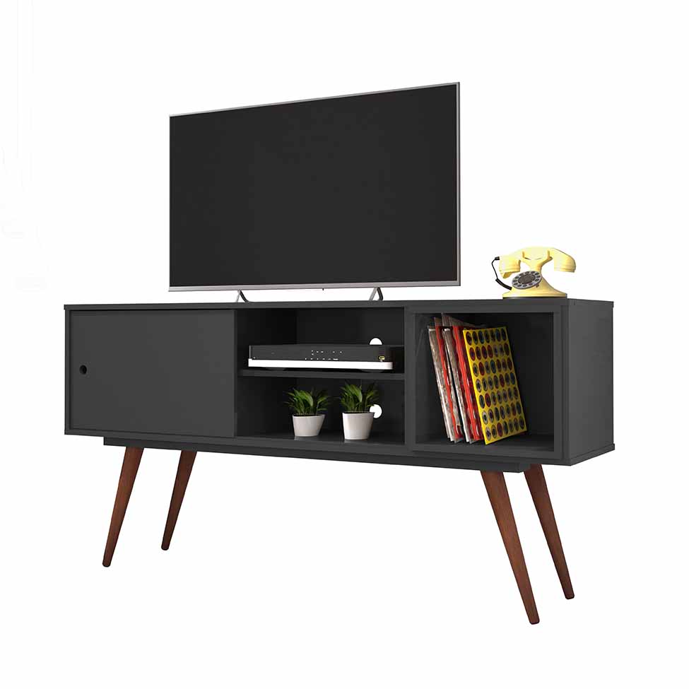 Rack Retrô Monschau Preto 140 cm