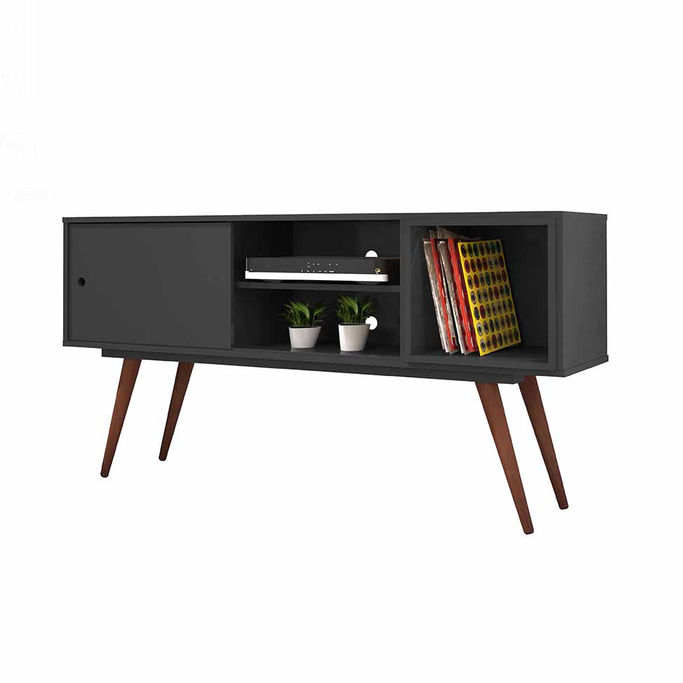 Rack Retrô Monschau Preto 140 cm