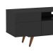 Rack Retrô Paris Preto 162 cm
