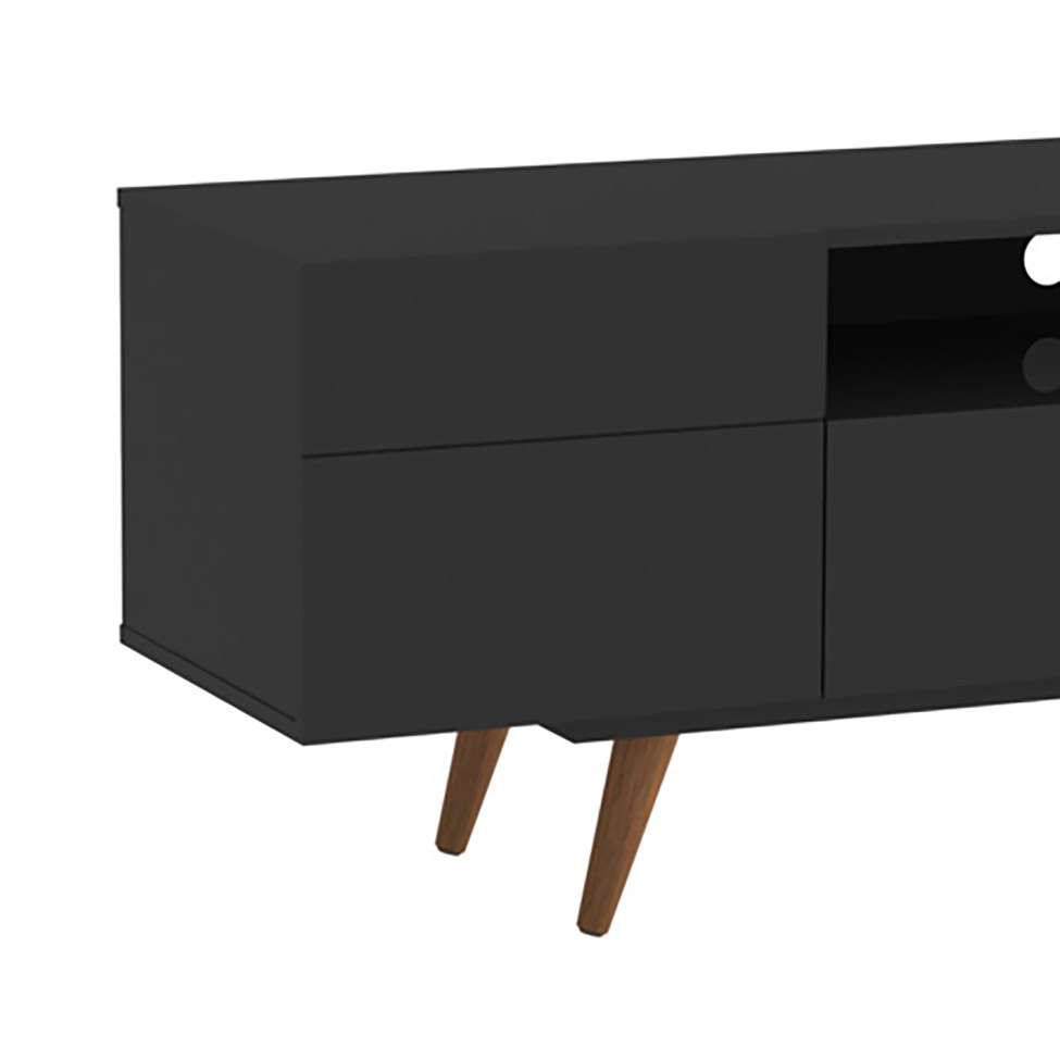 Rack Retrô Paris Preto 162 cm