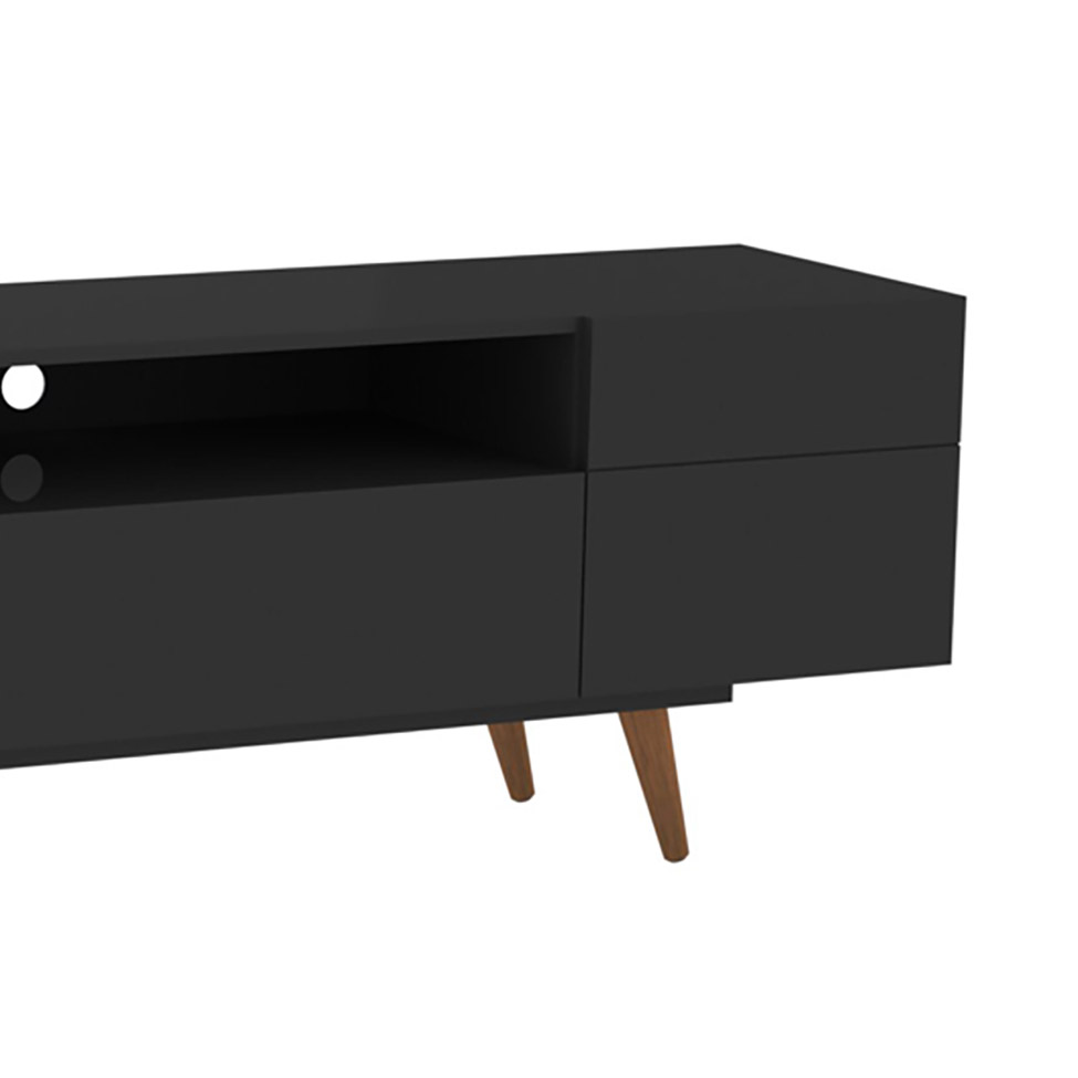Rack Retrô Paris Preto 162 cm