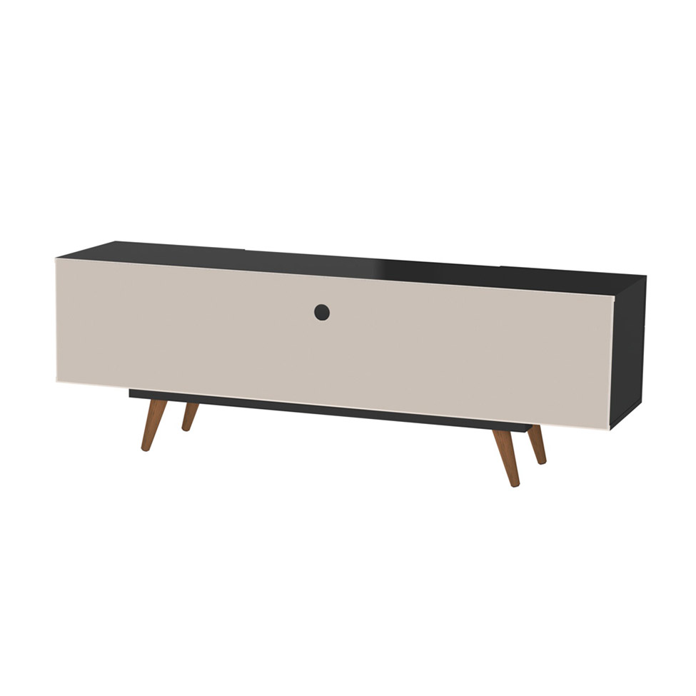 Rack Retrô Paris Preto 162 cm
