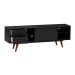 Rack Retrô Weimar Preto 162 cm