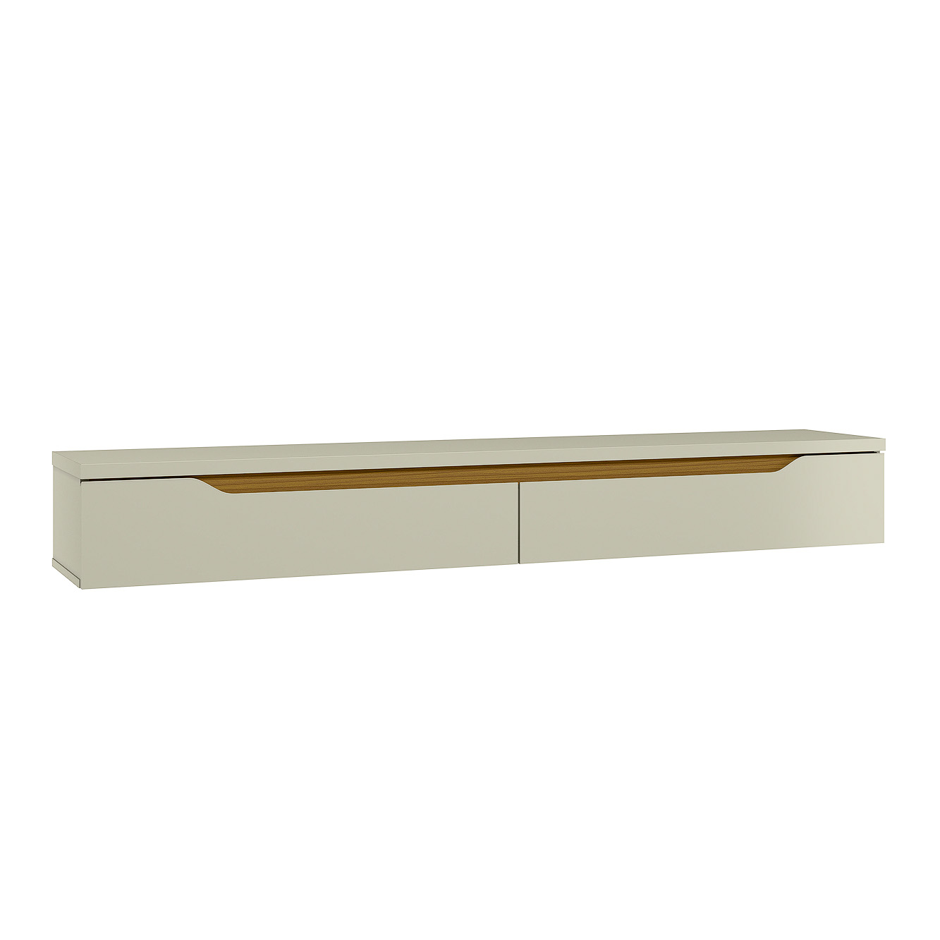 Rack Suspenso para TV até 55 Polegadas Uno 2 PT Off White e Cedro 160 cm