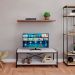 Rack Wooden Branco e Preto 120 cm