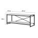 Rack Wooden Branco e Preto 120 cm