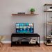 Rack Wooden Ônix e Preto 120 cm