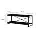 Rack Wooden Ônix e Preto 120 cm