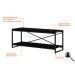 Rack Wooden Ônix e Preto 120 cm
