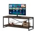 Rack Wooden Carvalho Dark e Preto 120 cm