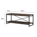 Rack Wooden Carvalho Dark e Preto 120 cm