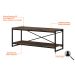 Rack Wooden Carvalho Dark e Preto 120 cm